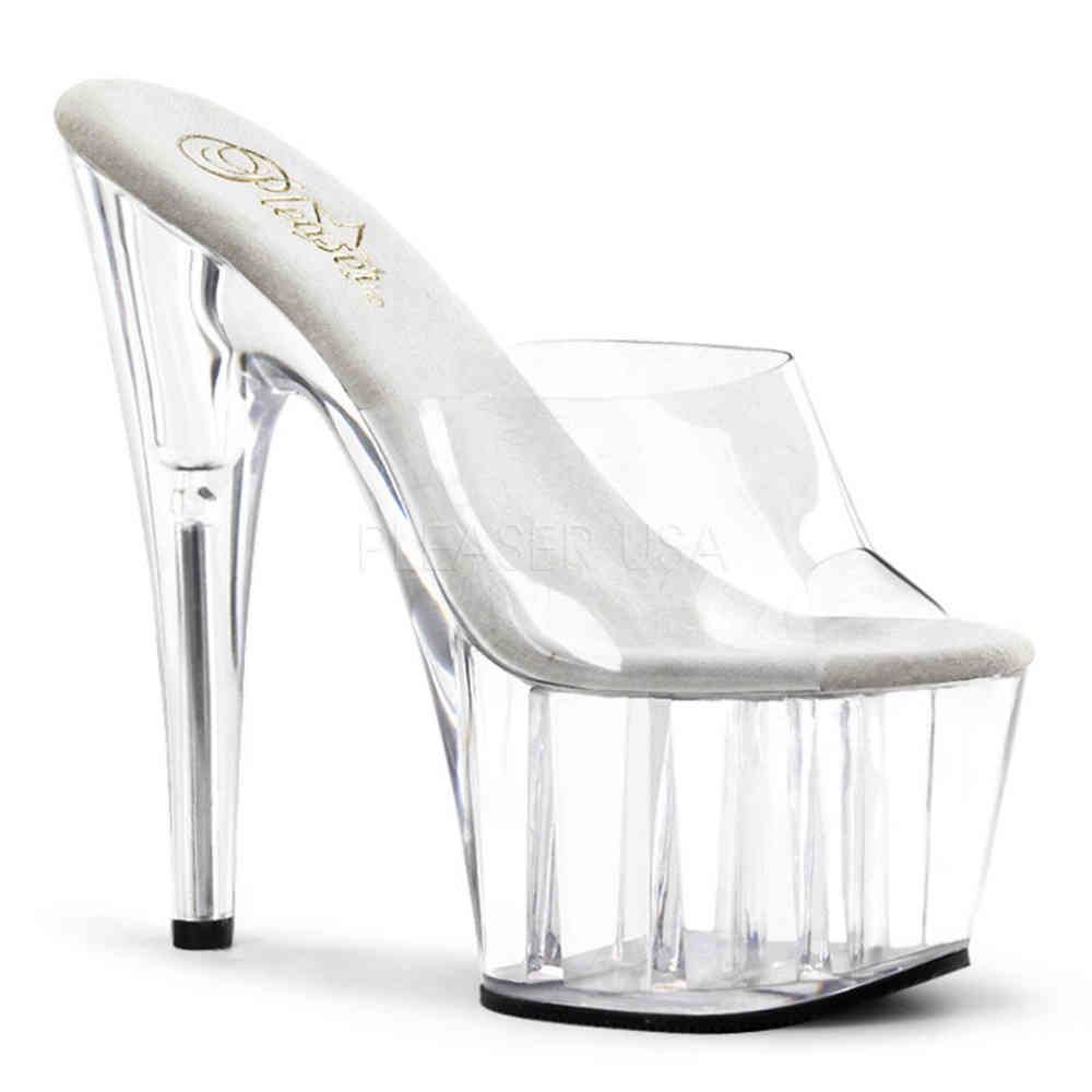 Pleaser - ADORE701 Mules à talons - Chaussures de pole dance - Transparent Product image